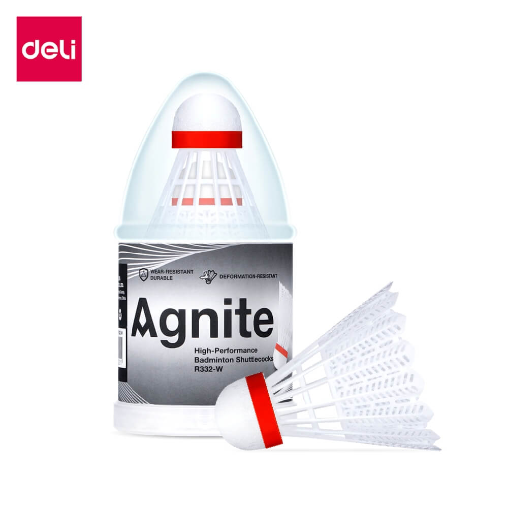 ลูกแบดมินตัน AGNITE ER332-W-WH-01 ไนลอน สีขาว (1 แพ็ค 3 ลูก)